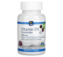 Nordic Naturals, Витамин D3, Лесная ягода, 1000 МЕ, 60 жевательных таблеток