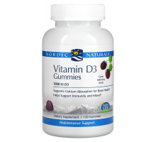 Nordic Naturals, Витамин D3, Лесная ягода, 1000 МЕ, 120 жевательных таблеток