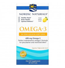 Nordic Naturals Омега-3 1000 мг 60 рыбных капсул