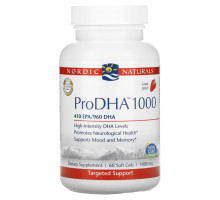 Nordic Naturals, ProDHA 1000, Ароматизатор Клубники, 1000 мг, 60 Капсул