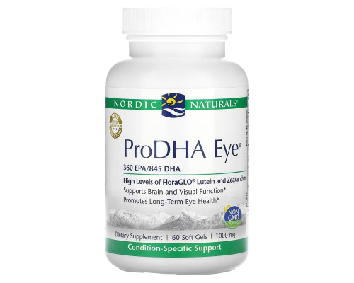Nordic Naturals, ProDHA Eye, 500 mg, 60 Soft Gels Nordic Naturals, ProDHA Eye, 500 mg, 60 Soft Gels