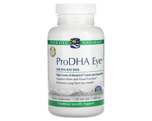 Nordic Naturals, ProDHA Для Глаз, 1000 мг, 120 Капсул Nordic Naturals, ProDHA Для Глаз, 1000 мг, 120 Капсул