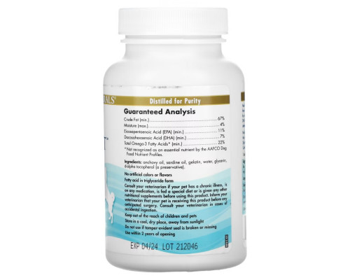 Nordic Naturals Кислоты омега-3 для домашних животных в гелевых капсулах для собак 90 гелевых капсул Nordic Naturals Кислоты омега-3 для домашних животных в гелевых капсулах для собак 90 гелевых капсул