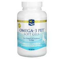 Nordic Naturals Омега-3 для домашних животных мягкие гели для собак 180 мягких гелей
