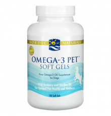 Nordic Naturals Омега-3 для домашних животных мягкие гели для собак 180 мягких гелей
