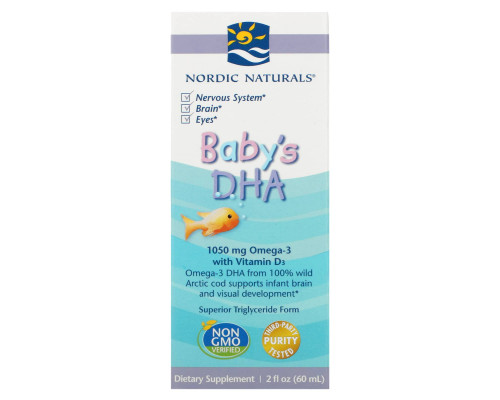 Nordic Naturals Nordic Naturals ДГК для детей с витамином D3 2 жидких унций (60 мл) Nordic Naturals Nordic Naturals ДГК для детей с витамином D3 2 жидких унций (60 мл)