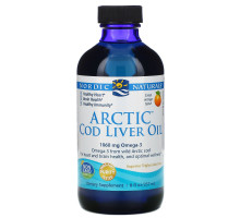 Nordic Naturals Масло печени арктической трески со вкусом апельсина 8 жидких унций (237 мл)