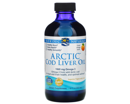 Nordic Naturals Масло печени арктической трески со вкусом апельсина 8 жидких унций (237 мл) Nordic Naturals Масло печени арктической трески со вкусом апельсина 8 жидких унций (237 мл)