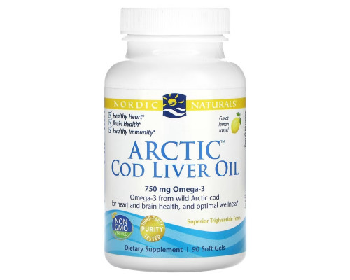 Nordic Naturals Nordic Naturals Масло печени арктической трески со вкусом лимона 1000 мг 90 гелевых капсул Nordic Naturals Nordic Naturals Масло печени арктической трески со вкусом лимона 1000 мг 90 гелевых капсул