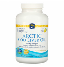 Nordic Naturals Гелевые капсулы с жиром из печени арктической трески со вкусом лимона  1000 мг 180 гелевых капсул