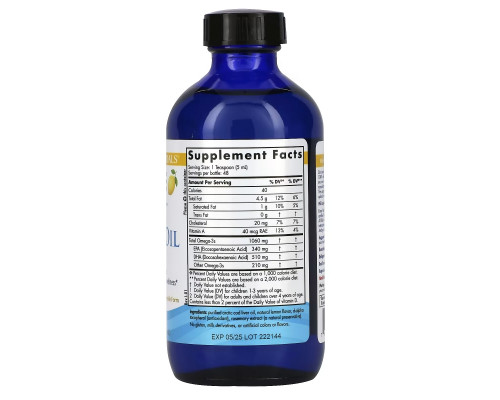 Nordic Naturals Масло печени арктической трески со вкусом лимона 8 жидких унций (237 мл) Nordic Naturals Масло печени арктической трески со вкусом лимона 8 жидких унций (237 мл)
