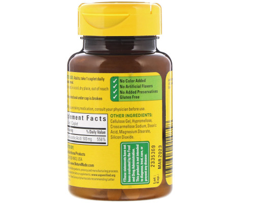 Nature Made, Vitamin C, 500 mg, 100 Caplets Nature Made, Vitamin C, 500 mg, 100 Caplets