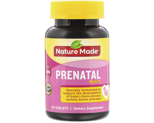 Nature Made, Multi Prenatal, 90 таблеток Nature Made, Multi Prenatal, 90 таблеток