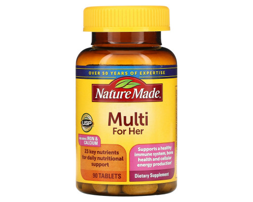 Nature Made, Multi for Her с железом и кальцием, 90 таблеток Nature Made, Multi for Her с железом и кальцием, 90 таблеток