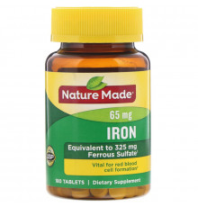 Nature Made, Iron, 65 mg, 180 Tablets