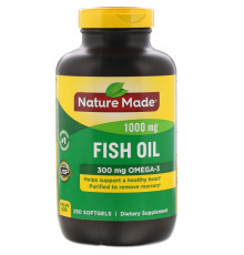 Nature Made, Fish Oil, 1,000 mg, 250 Softgels