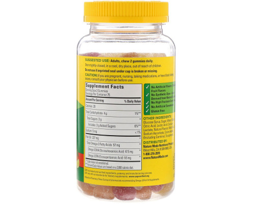 Nature Made, Adult Gummies Fish Oil, Orange, Lemon & Strawberry, 150 Gummies Nature Made, Adult Gummies Fish Oil, Orange, Lemon & Strawberry, 150 Gummies