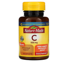 Nature Made, Vitamin C with Rose Hips, 500 mg, 130 Caplets