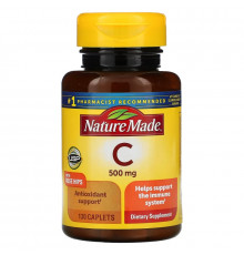 Nature Made, Vitamin C with Rose Hips, 500 mg, 130 Caplets