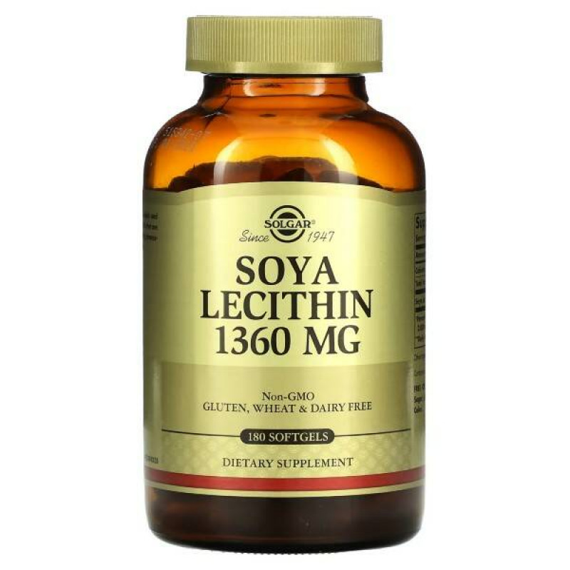 Solgar, Соевый лецитин, 1360 мг, 180 капсул