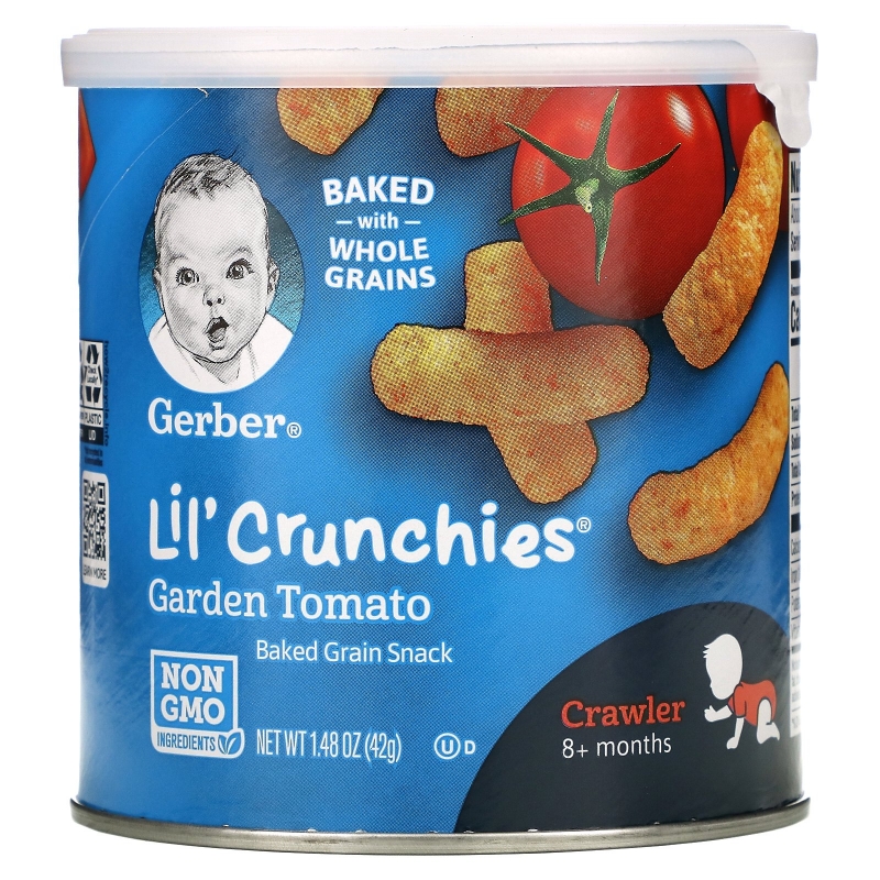 Gerber Graduates Lil' Crunchies Садовые томаты  для малышей умеющих ползать 1.48 унции (42 г.)