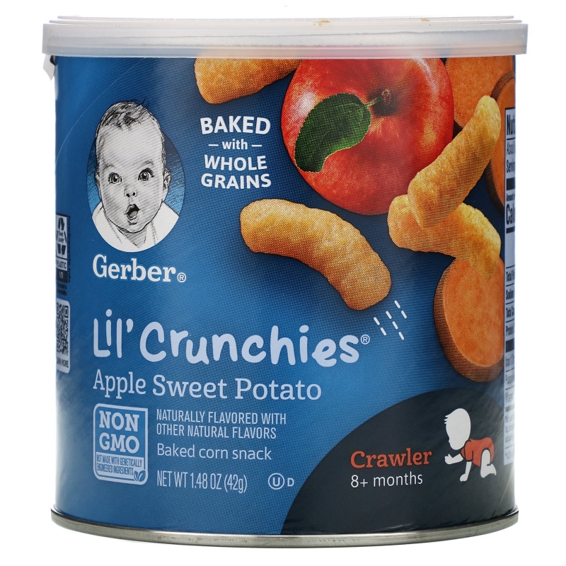 Gerber, Lil' Crunchies, Apple, Sweet Potato, Crawler, 1.48 oz (42 g)