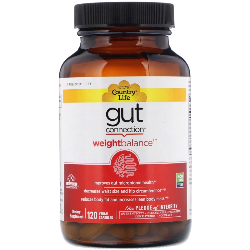 Country Life, Gut Connection, Weight Balance, 60 Vegan Capsules
