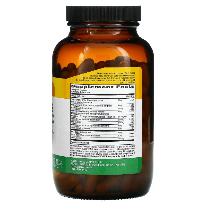 Country Life, Coenzyme B-Complex, 240 веганских капсул