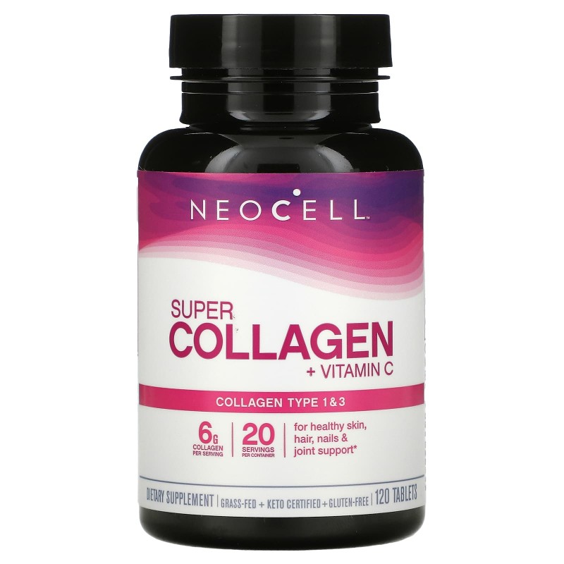Neocell, Супер коллаген+C, Типы 1 и 3, 6,000 мг, 120 таблеток