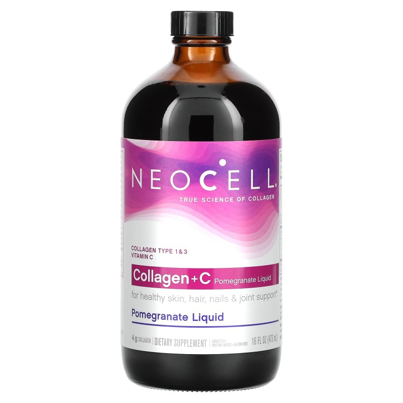 Neocell, Коллаген +C, гранатовый сироп, 16 жидких унций (473 мл)
