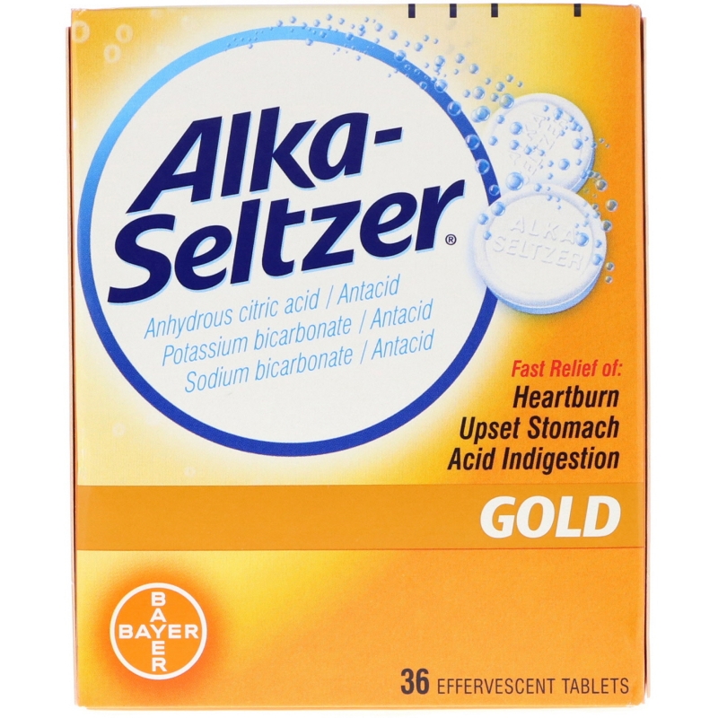 Alka-Seltzer, Золото, 36 шипучих таблеток