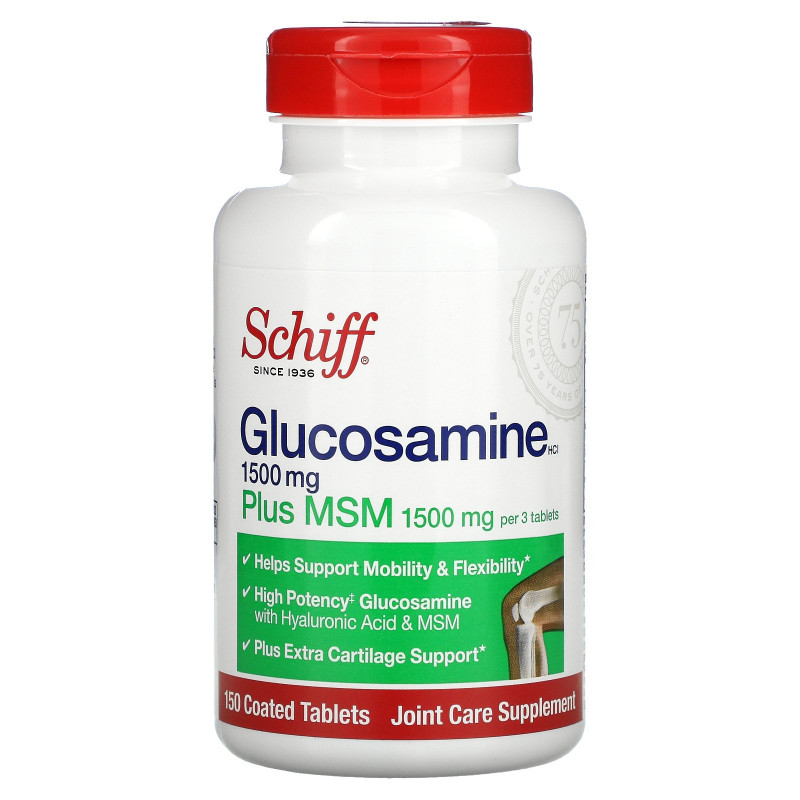 Schiff Глюкозамин с MSM 150 таблеток в оболочке