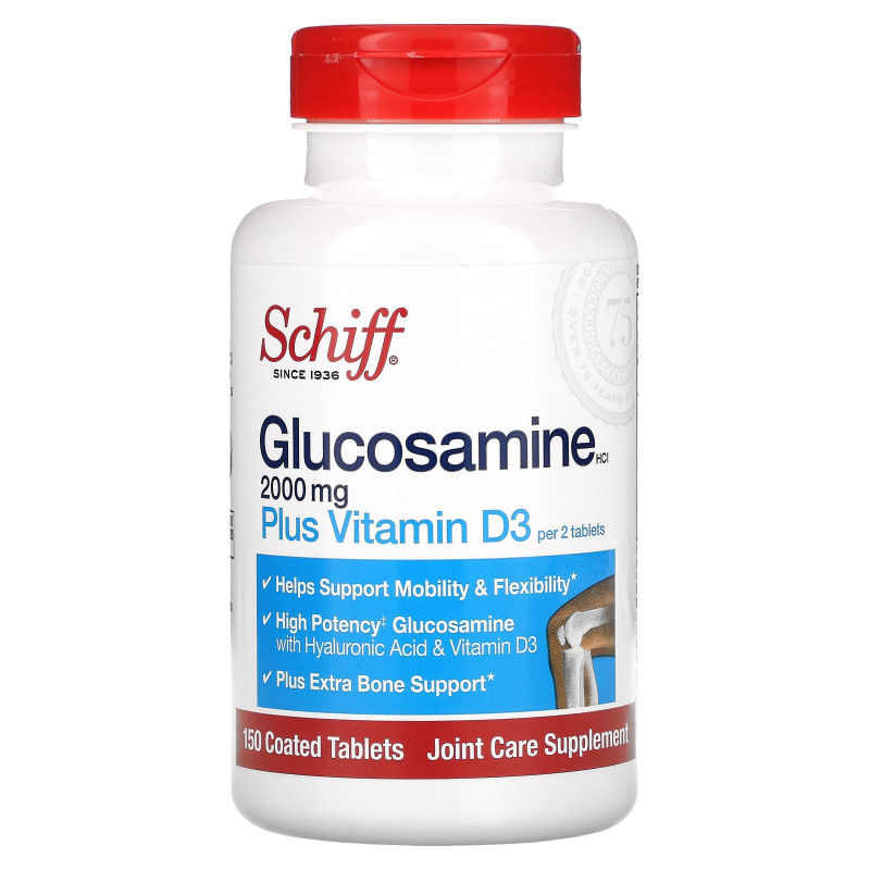 Schiff Глюкозамин с витамином D3 2000 мг 150 таблеток в оболочке