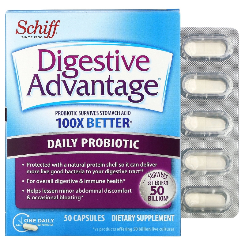 Schiff Digestive Advantage Daily Probiotic 50 Capsules