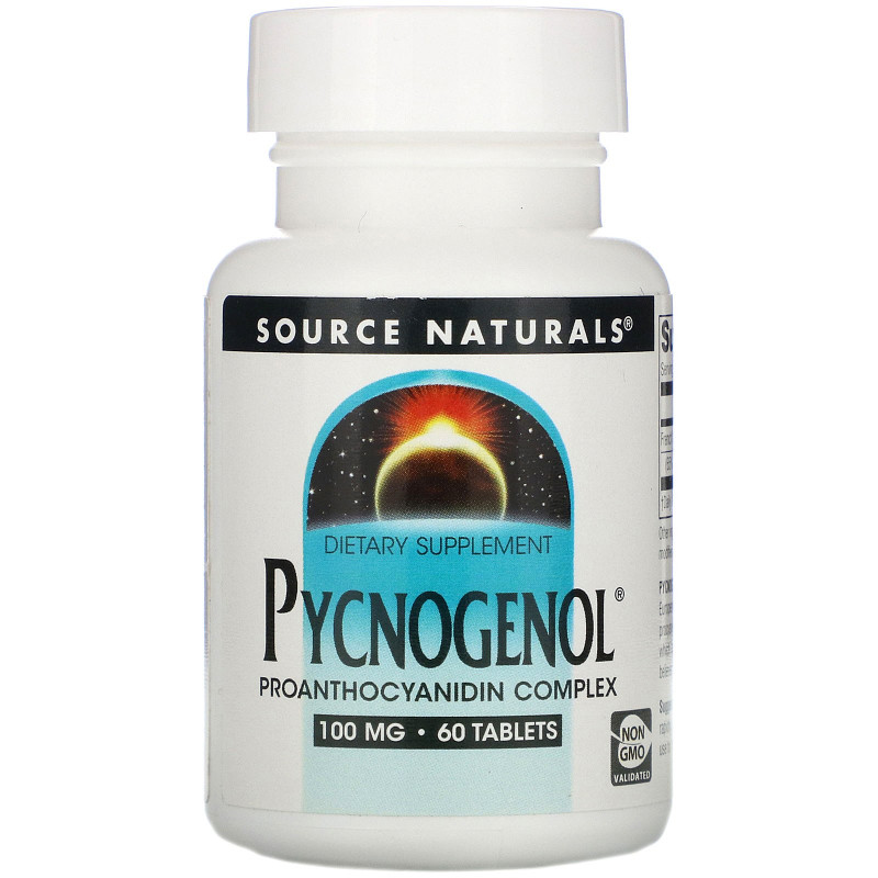 Source Naturals, Пикногенол, 100 мг, 60 таблеток