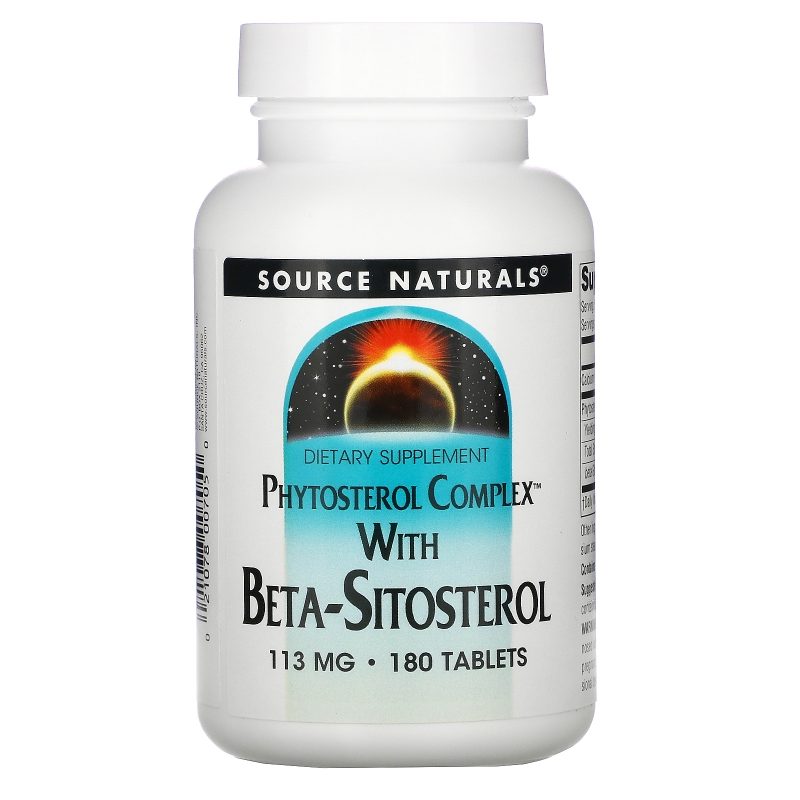 Source Naturals, Фитостерольный комплекс с бета-ситостеролом, 113 мг, 180 таблеток