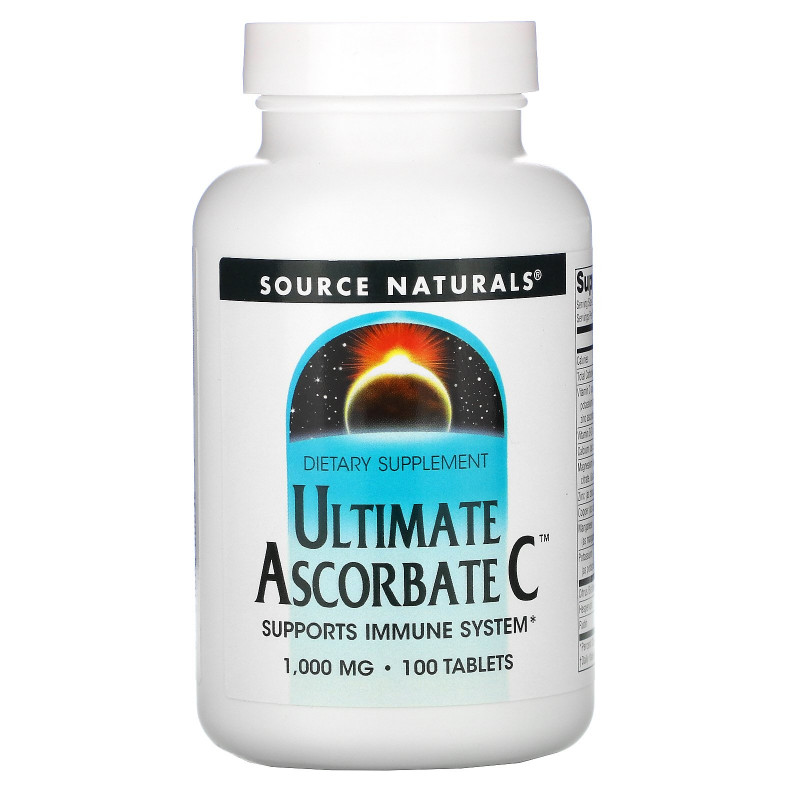 Source Naturals, Лучший аскорбат C, 1000 мг, 100 таблеток