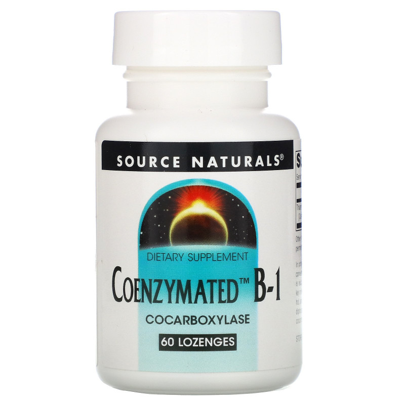 Source Naturals, Коэнзимированный витамин  B-1, 60 таблеток