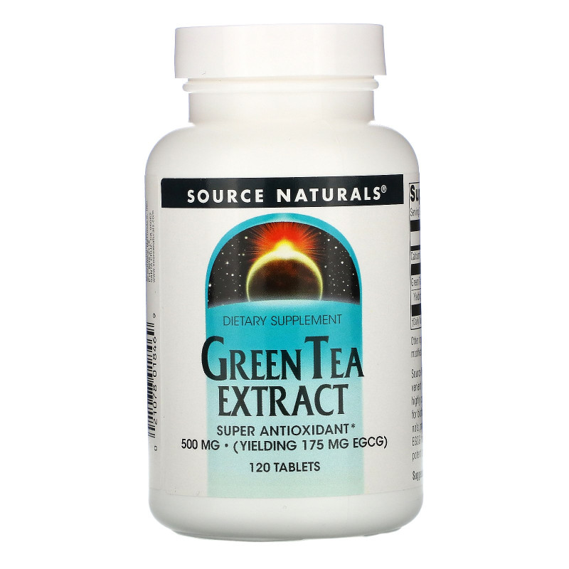 Source Naturals, Экстракт зелёного чая, 500 мг, 120 таблеток