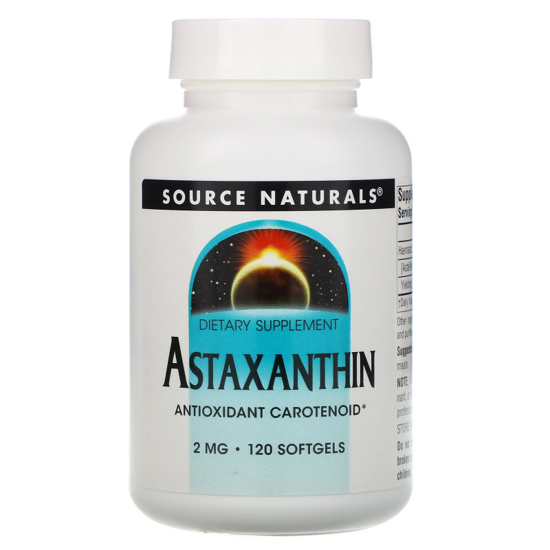 Source Naturals, Астаксантин, 2 мг, 120 капсул