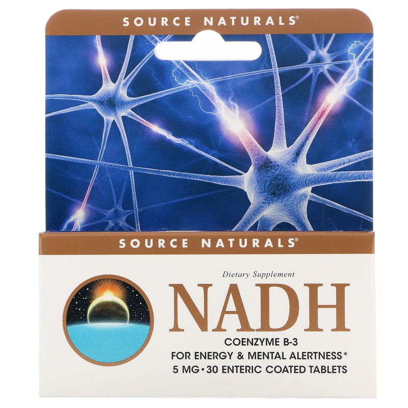 Source Naturals, NADH, Коэнзим В-3, 5 мг, 30 таблеток