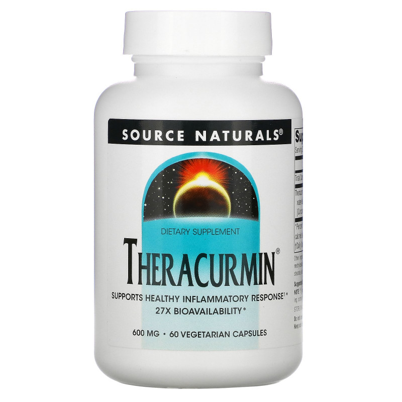 Source Naturals, Теракурмин, 600 мг, 60 Растительных капсул