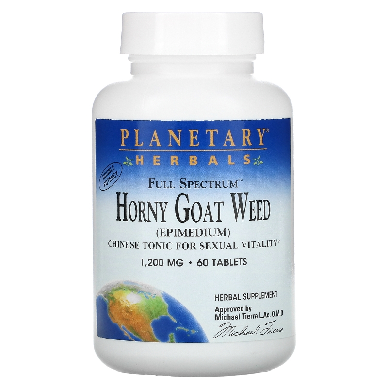Planetary Herbals, Горянка, полный спектр, 1200 мг, 60 таблеток