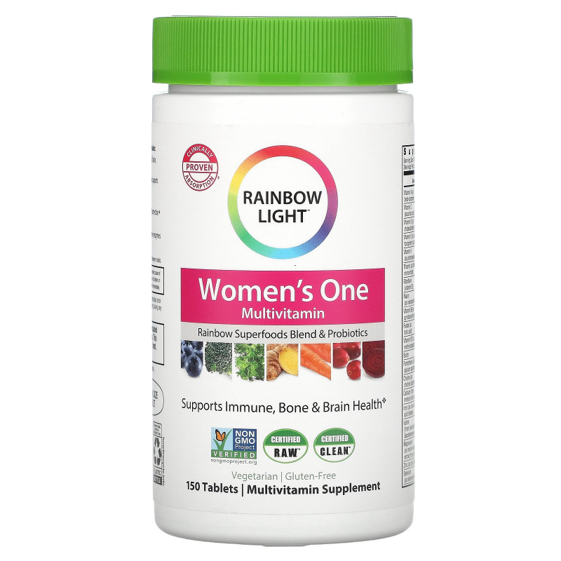 Rainbow Light, Just Once, #1 для женщин, мультивитамин на пищевой основе, 150 таблеток