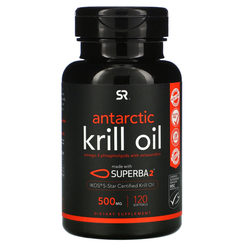 Sports Research, Antarctic Krill Oil with Astaxanthin, 500 mg, 120 Softgels