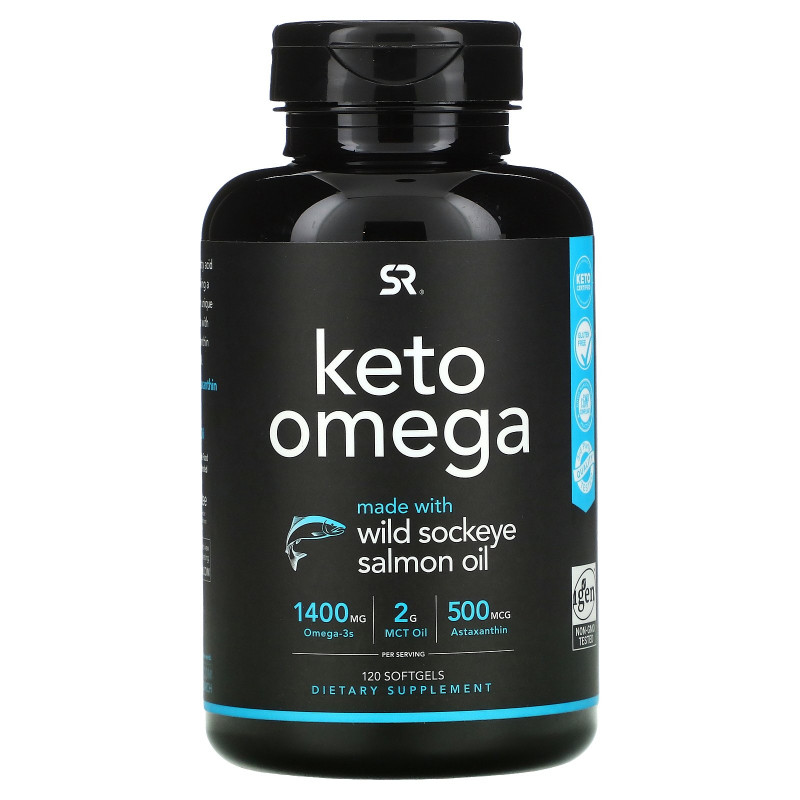 Sports Research, Keto Omega with Sockeye Salmon Oil, 120 Softgels