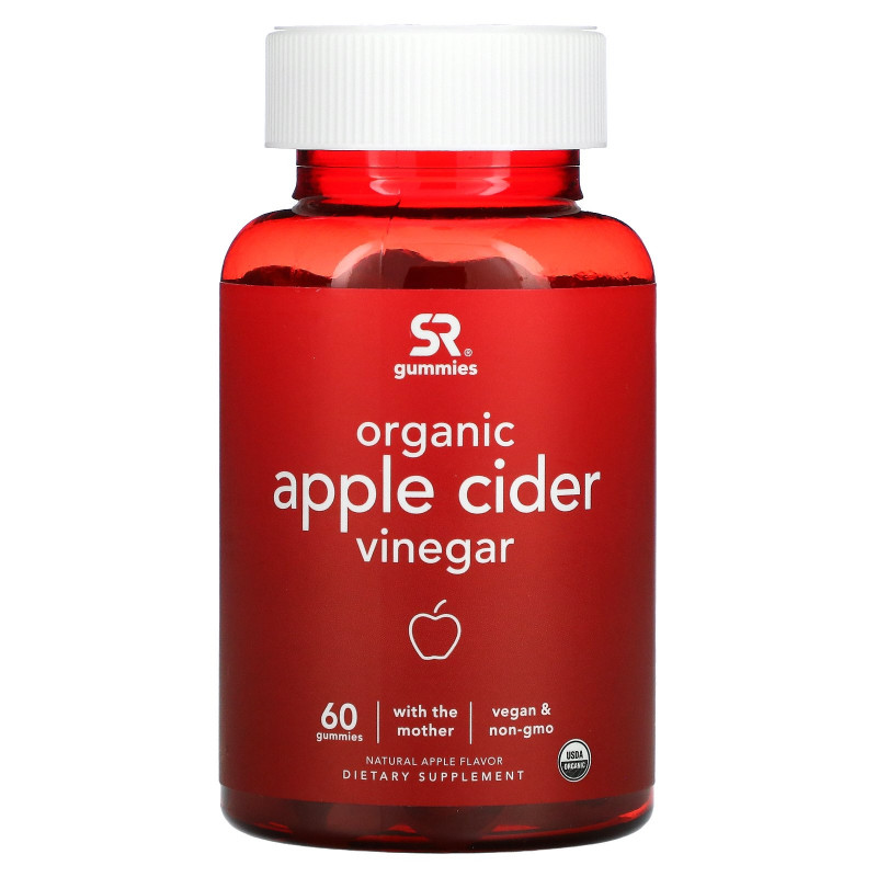 Sports Research, Organic Apple Cider Vinegar with the Mother, Natural Apple , 60 Gummies