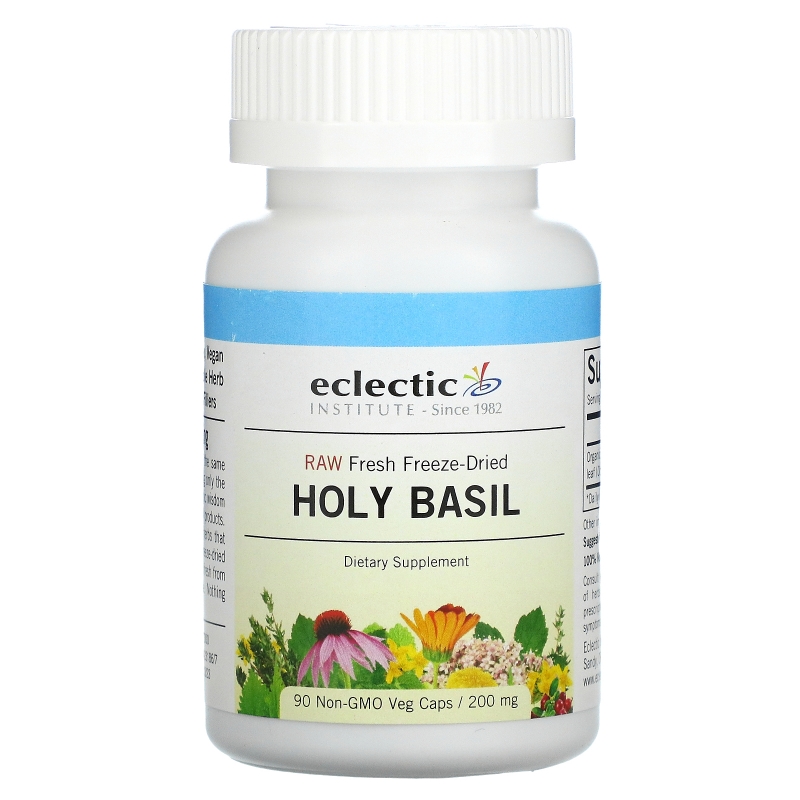 Eclectic Institute, Holy Basil, 200 mg, 90 Non-GMO Veg Caps