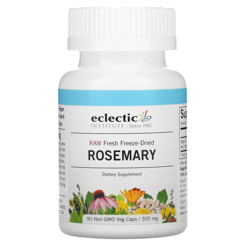 Eclectic Institute, Розмарин, 300 мг, 90 капсул на растительной основе