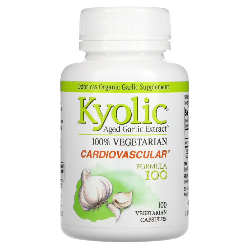 Kyolic, Экстракт выдержанного чеснока для сердечно-сосудистой системы, Формула 100, 100 капсул